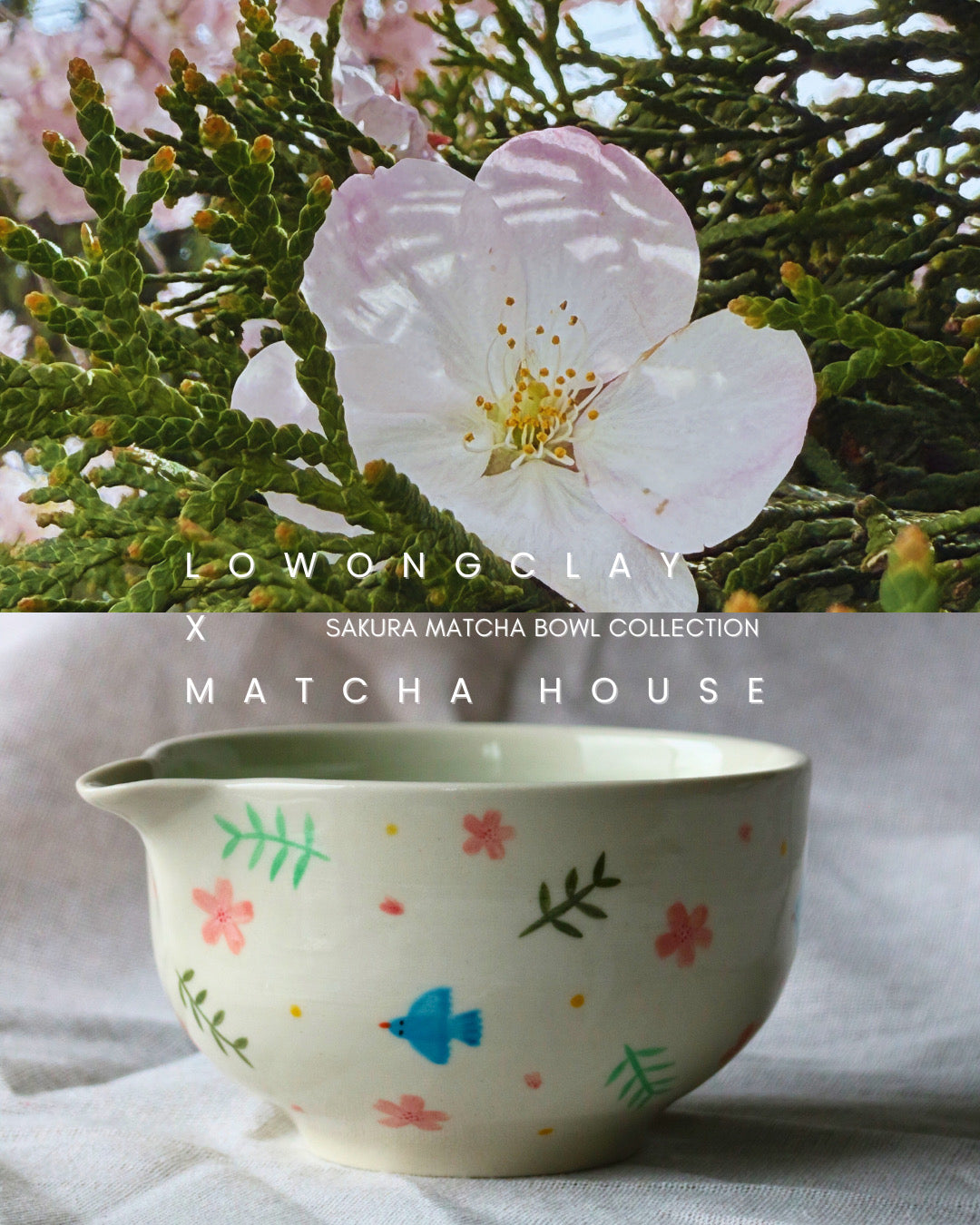 Lowongclay X Matcha House's - Perfect matcha bowl (S)